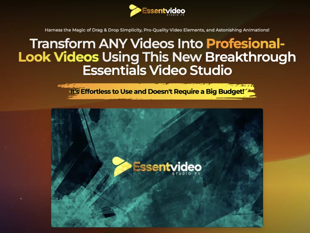 Essent Video Studio FX OTO Upsell
